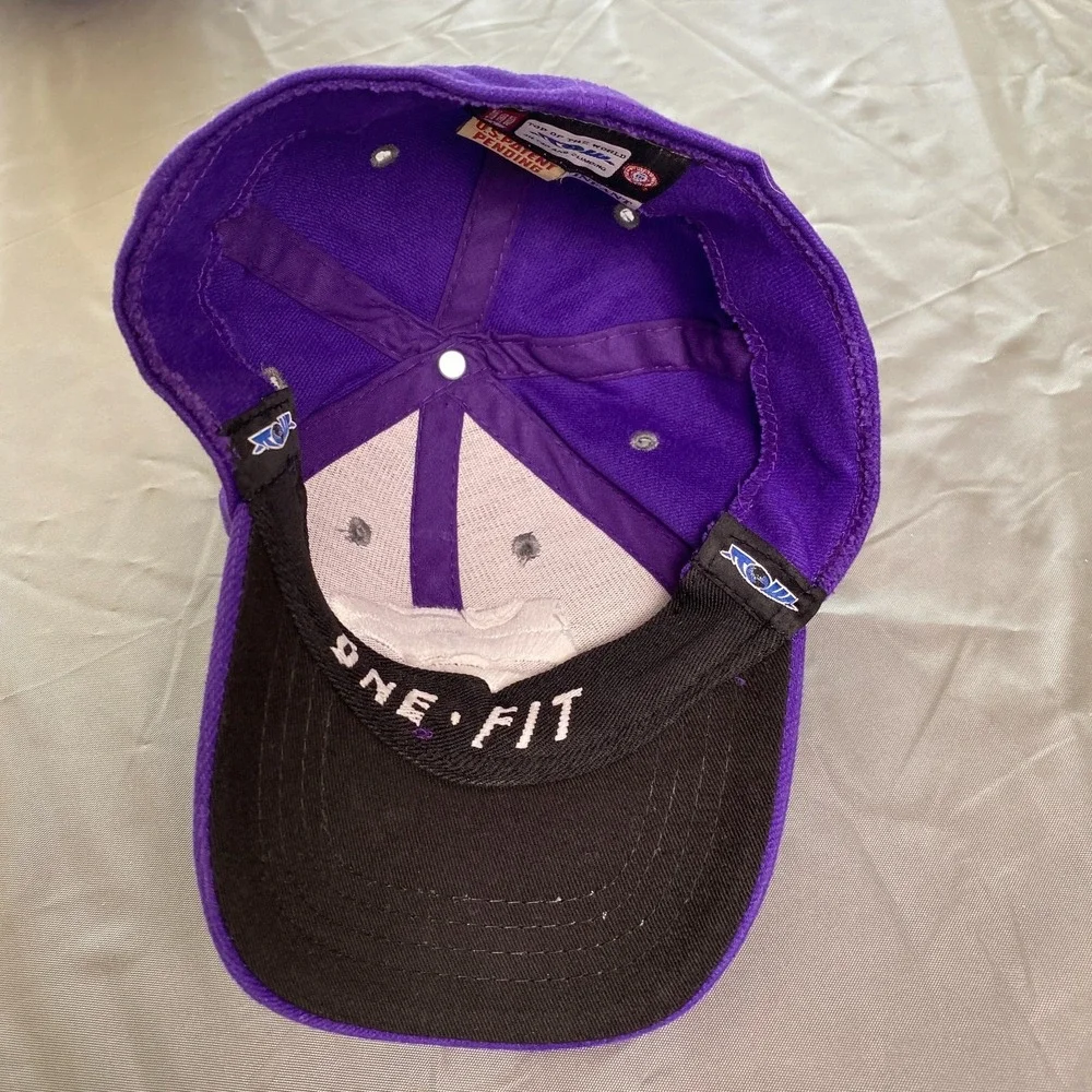 K-STATE infant/toddler hats. Lot of 2. Purple w/White‎ embroidered logo